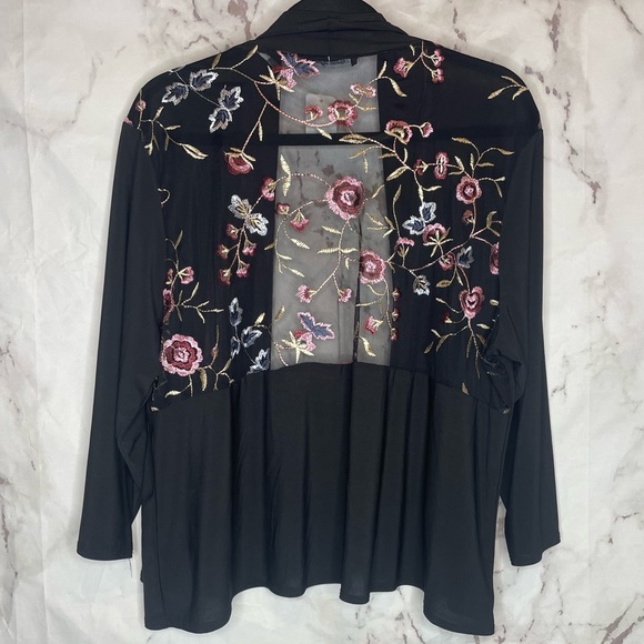 Black floral cardigan - Picture 3 of 4